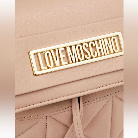 LOVE MOCHINO BACKPACK Quilted Faux Leather NWT - Picture 7 of 8
